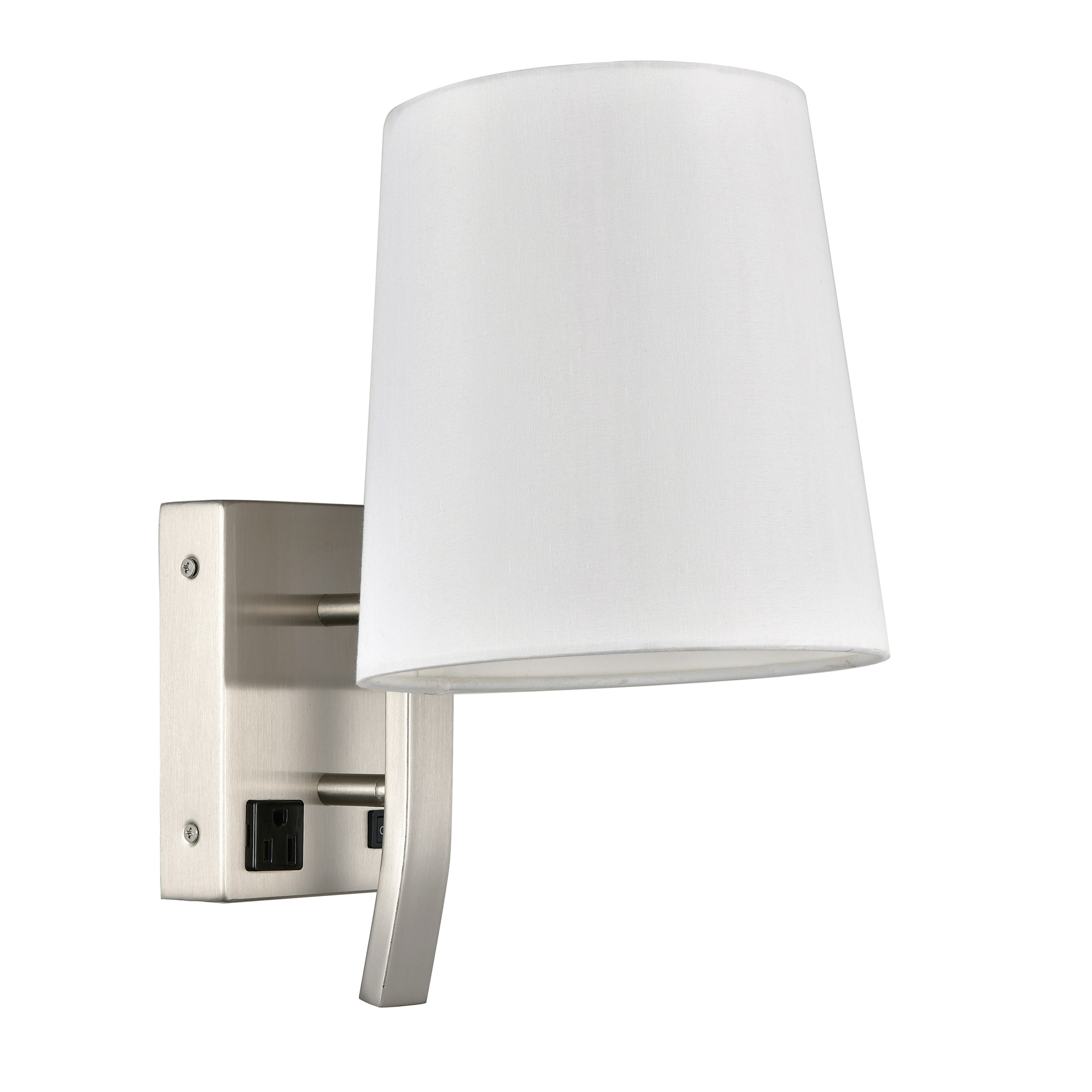 Wall Lamps Brushed Nickel one Outlet