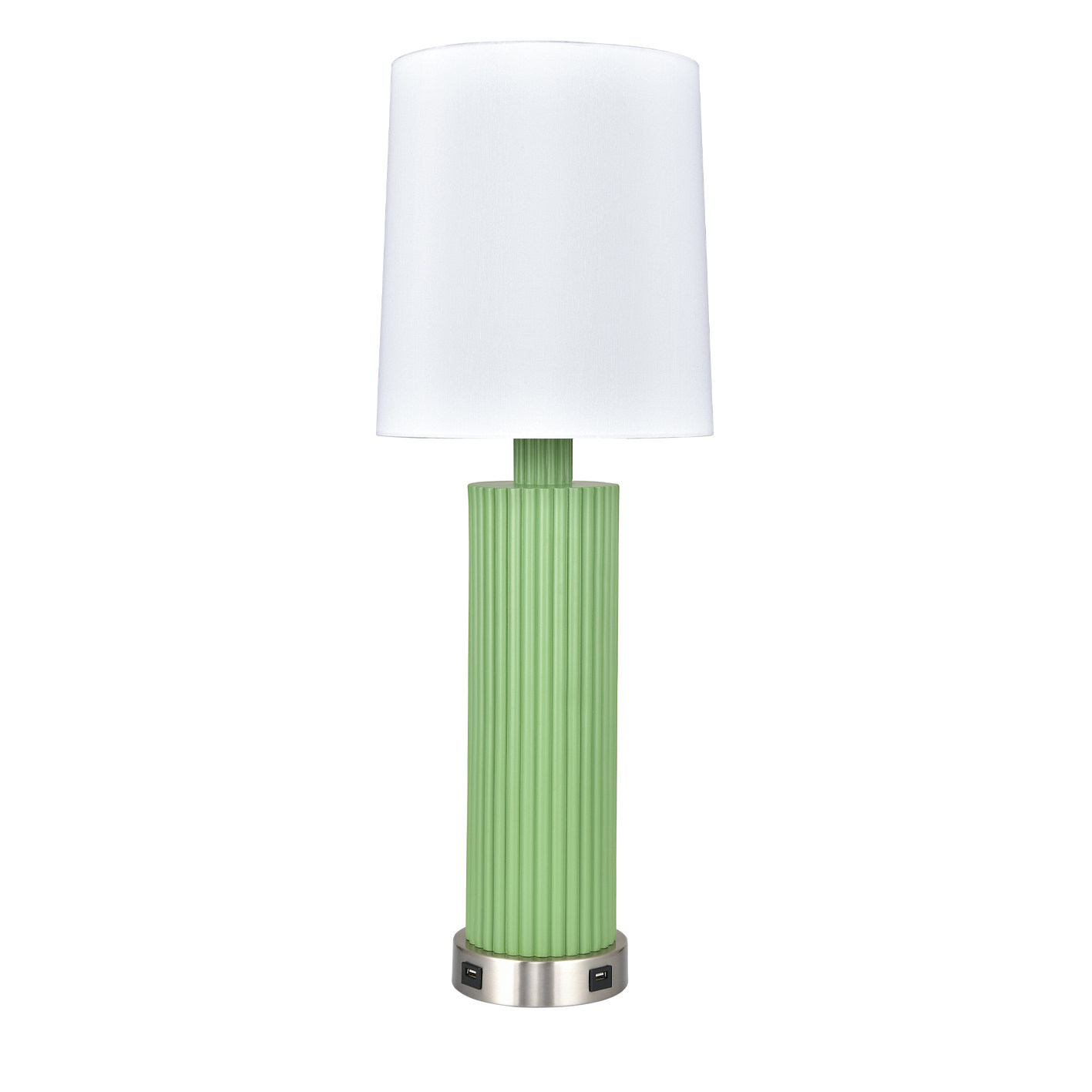 Table Lamp Green With two USB