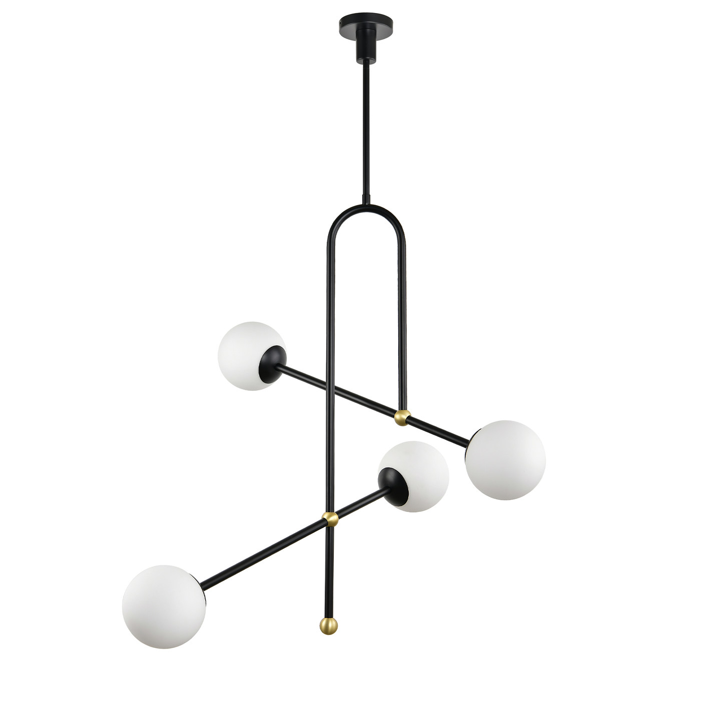 Ceiling Lamp Powder Coated Matte Black Hardwired Without USB