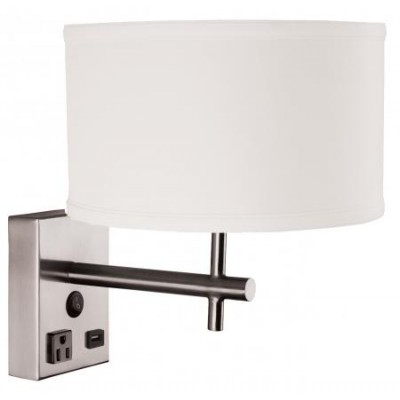 Hotel Nightstand Wall Lamp with USB Charging Station